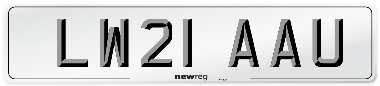 LW21 AAU Number Plate from New Reg